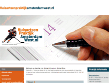 Tablet Screenshot of huisartsenpraktijkamsterdamwest.nl